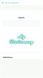 Mobile Screenshot of mydictionary.org